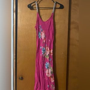 Pink floral dress